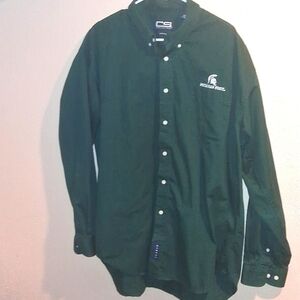 Cable Sportswear Michigan state Vintage 100% Cotton button down shirt XXL